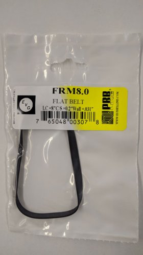 FRM8.0 Flat Rubber Belt 8.0" IC, .2" CS, .031" Wall Thickness