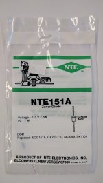 NTE151A Zener Diode (2Pk) 110V 1Watt