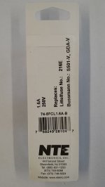 1.6 Amp (GDA-V) Axial Ceramic Fuse (5Pk) Fast Acting 5x20mm