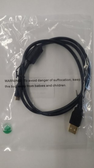 3Ft Black USB 2.0 A Male to Micro-B 5pin Male Cable w/ Ferrite