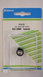 Straight Knurl Knob - Indicator On Side (0.53" Dia.)