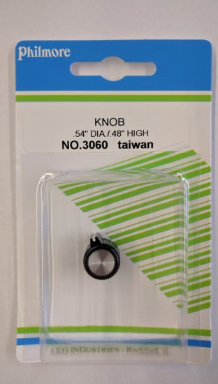 Straight Knurl Knob - Indicator On Side (0.53" Dia.)