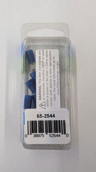 Fork/Spade Insulated 16-14Awg #6 Stud (12Pk) Blue Vinyl