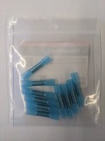 Heat Shrink Adhesive Butt Splice Connector Blue 16-14 Awg 10Pk