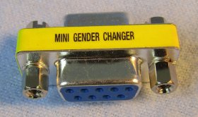 DB9F to DB9F Low Profile Gender Changer