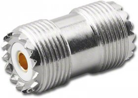 PL-259 Coupler, UHF Jack to UHF Jack (16 Notch)