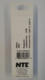 0.25 Amp (250mA) GDA-V Axial Ceramic Fuse 5Pk Fast Acting 5x20mm