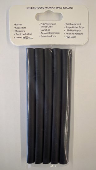 3/8" Black Heat Shrink Tubing 3:1 Ratio