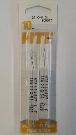 27 Ohm 10W Cerment Power Wirewound Resistor (2Pk) 5% Tolerance