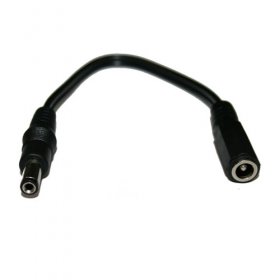 Size M Jack to Size N Plug 4" Lead Coaxial DC Plug Adapter