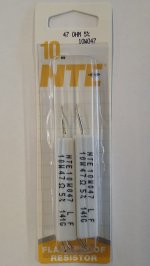 47 Ohm 10W Cerment Power Wirewound Resistor (2Pk) 5% Tolerance