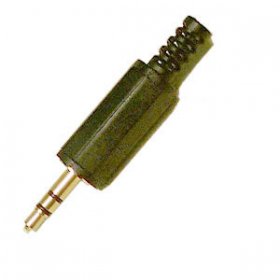 (3.5mm) 1/8" Stereo Plug Plastic Handle Gold Plated