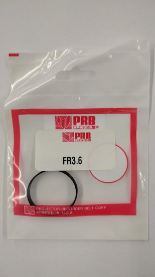 FR3.6 Flat Rubber Belt 3.6\" IC, 0.195\" CS, 0.032\" Wall Thickness