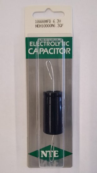 10,000uf 6.3V Axial Lead Electrolytic Capacitor
