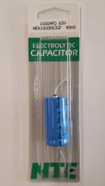 1,000uf 63V Axial Lead Electrolytic Capacitor