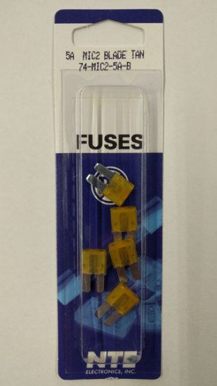 5 Amp Tan (ATR) Micro2-Blade Fuse 32V (5Pk)