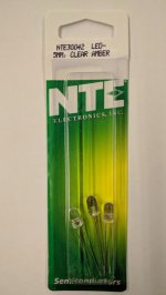 5mm Super Bright Amber LED 5500mcd (3Pk) Clear Lens