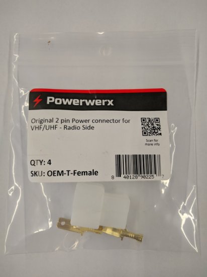 Original 2 pin Power connector for VHF/UHF - Radio Side