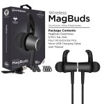 HyperGear MagBuds Wireless Aluminum Alloy Earphones - Jet Black