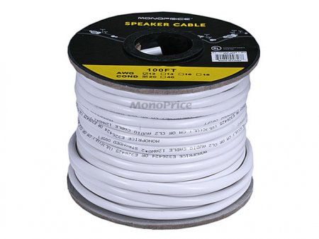 100' 12Awg Oxygen-Free Pure Bare Copper Speaker Wire 2-Conductor