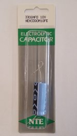 3,300uf 10V Axial Lead Electrolytic Capacitor