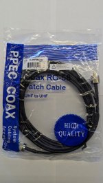 15Ft RG-58A/U Double Shield Cable, PL-259 UHF Plug/Plug
