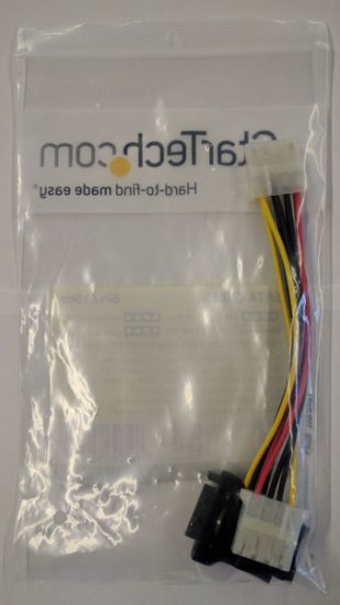 SATA to LP4 Power Cable Adapter with 2 Additional LP4