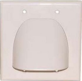 Double Gang Canopy Standard Wall Plate White