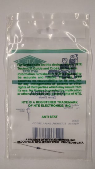 NTE5009A Zener Diode 4.7V 1/2W, DO35