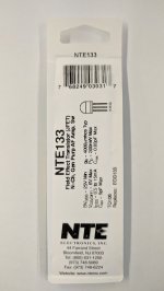 NTE133 Transistor N-Ch JFET (1Pk) 25V TO-106 GP AF Amp