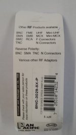 BNC Plug 3-Piece Crimp-On RG-8X