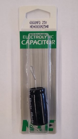 6,800uf 25V Axial Lead Electrolytic Capacitor
