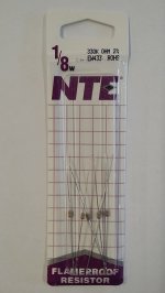 330K Ohm, 1/8W, 2% Metal Film Flameproof Resistor (6Pk)