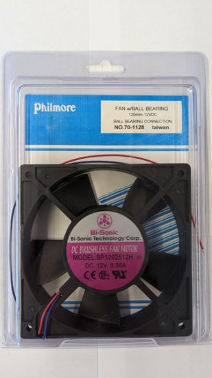 12VDC Ball Bearing Fan 4.72" (120x120x25mm) 120mm 12" 22AwgLeads