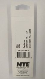 3.5 Amp (2AG) Fuse (5Pk) Fast Acting 4.5x15mm