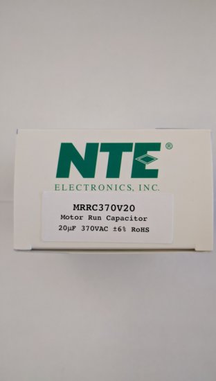 20uf 370VAC Round Motor Run Capacitor AC Metallized .25" 4Way QC
