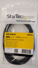 10Ft Micro USB Cable - A to Micro B