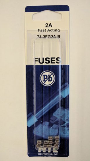 2 Amp Micro Cartridge Fuse (5Pk) Fast Acting 3.6x10mm