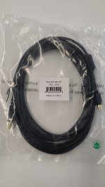 15Ft Black USB 2.0 A Male to Mini-B 5pin Male Cable w/ Ferrite