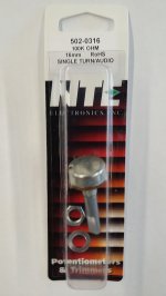 100K Audio Taper Pot 0.1W (16mm) Combo Lug 30mm Shaft