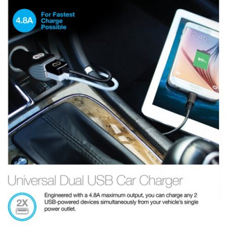 Naztech Safety Essentials Car Kit - Hybrid USB-C - Black