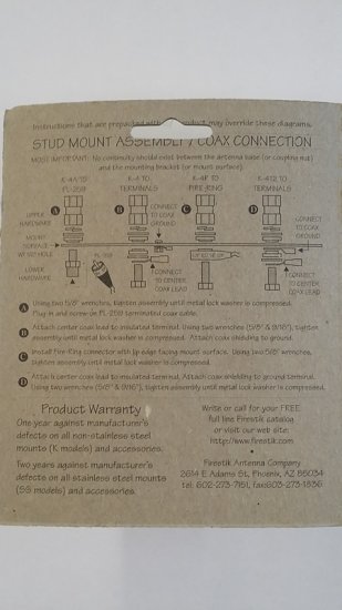 Firestik Dome Mount w/ K-4 Stud (3/8"x24)