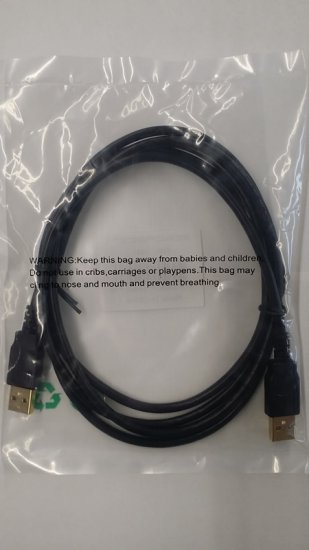 6Ft Black USB 2.0 A Male to A Male 28/24AWG Cable (Gold)