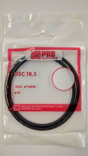 OSC18.5 Round Rubber Belt 18.5\" IC, .139\" Cross Section