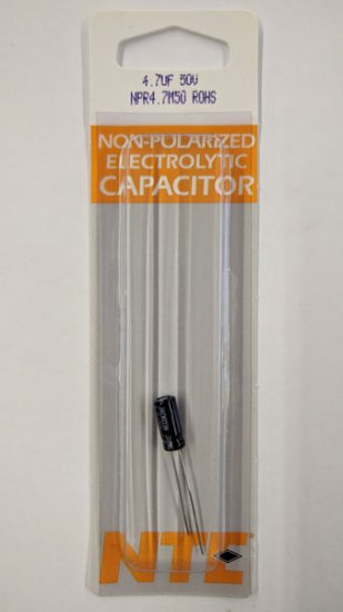 4.7uf 50V Non-Polar Radial Lead Electrolytic Capacitor