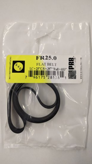 FR25.0 Flat Rubber Belt 25.0\" IC, .397\" CS, .033\" Wall Thickness