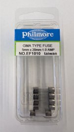 1 Amp (GMA) Glass Fuse (5Pk) Fast Acting 5x20mm