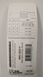 BNC Plug 3-Piece Crimp-On RG-58/U