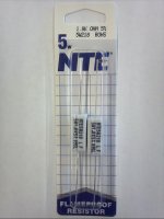 1.8K Ohm 5W Cerment Power Wirewound Resistor (2Pk) 5% Tolerance