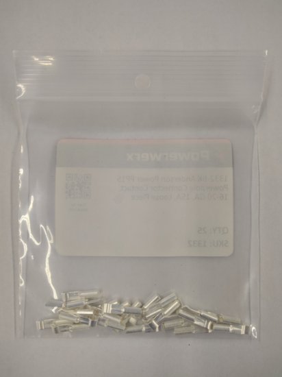 1332-BK PP15 Powerpole Contact, 16-20 GA, 15A, 25Pk